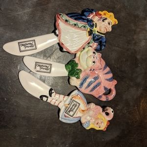 Handmade Ceramic Alice in Wonderland butter knives